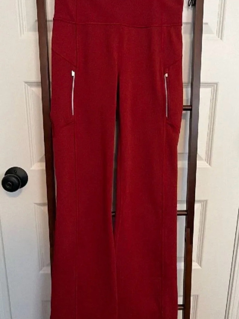 Athleta Crimson Bootcut Active Pants with Zip Pockets